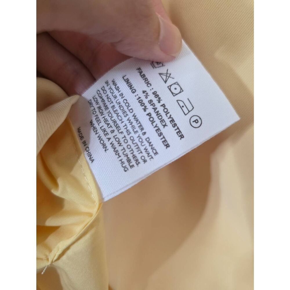 Peppermayo Della Strapless Mini Dress - Yellow US 2 NWT - Picture 5 of 10